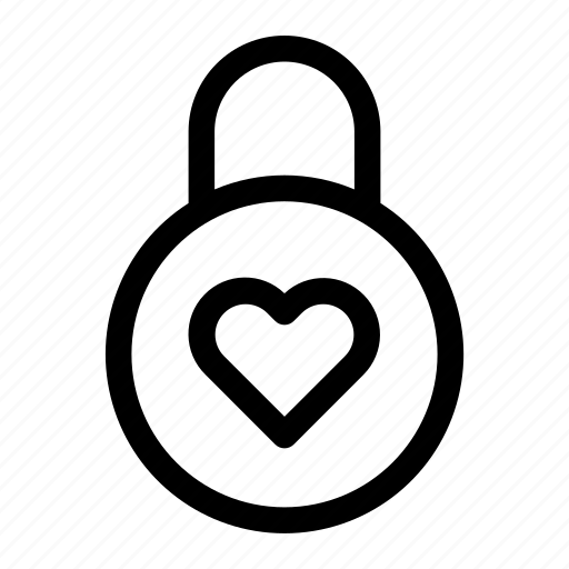 Padlock, lock, heart, love, romance icon - Download on Iconfinder