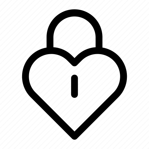Padlock, locked, heart, love, romance icon - Download on Iconfinder