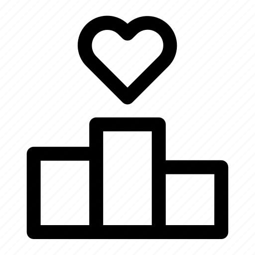 Podium, heart, love, romance icon - Download on Iconfinder