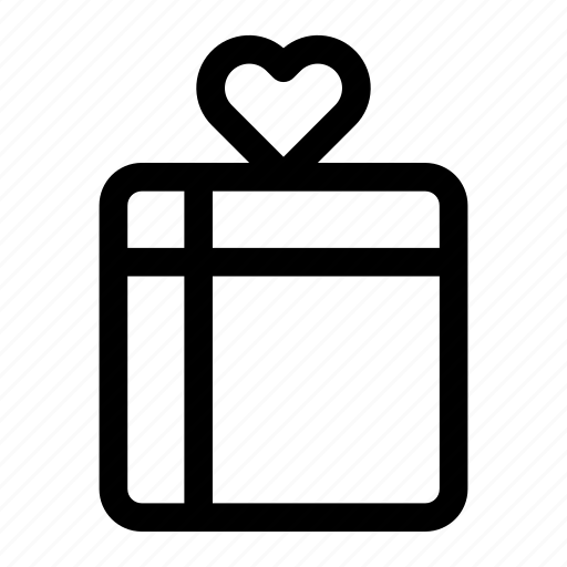 Present, box, package, heart, love, romance icon - Download on Iconfinder