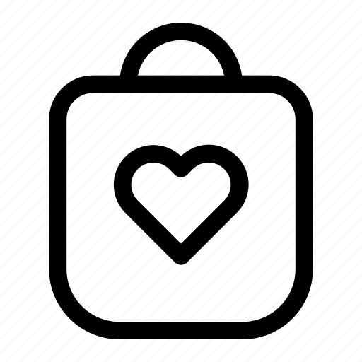 Shopping, bag, heart, love, romance icon - Download on Iconfinder