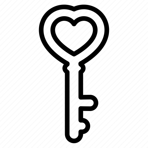 Key love, valentines day, heart key, love, secret icon - Download on Iconfinder