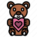 love, bear, teddy, heart, valentine, toy