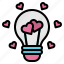 love, bulb, heart, lamp, idea, wedding, romance 