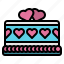 love, cake, wedding, heart, dessert, valentine, sweet 