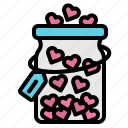 love, jar, heart, valentine, romance, bottle