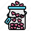 love, jar, heart, valentine, romance, bottle 