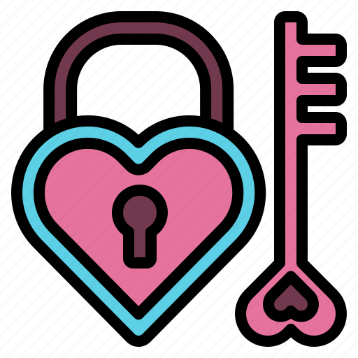 Love, key, heart, lock, valentine, romance icon - Download on Iconfinder