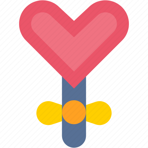 Lollipop, heart, sweet, desserts, love icon - Download on Iconfinder
