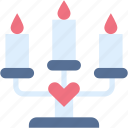candelabrum, candle, loving, romantic, dinner, romance