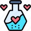 love, potion, heart, romantic, chemical 
