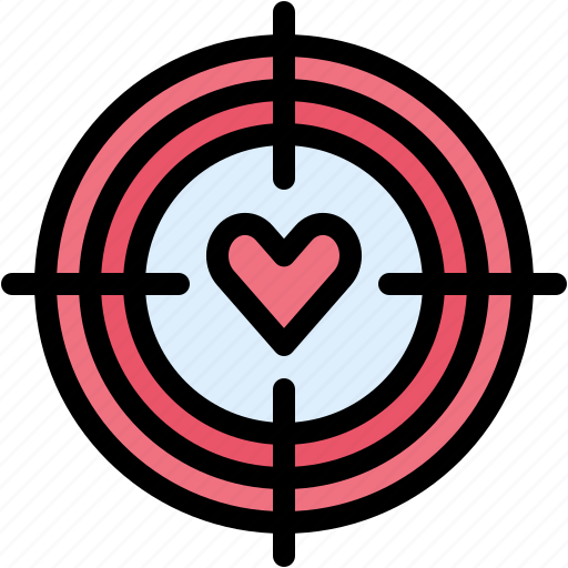 Target, love, heart, compotation, game icon - Download on Iconfinder