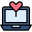 laptop, heart, chart, technology, valentine, day 