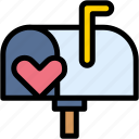 mailbox, letterbox, valentine, day, communication