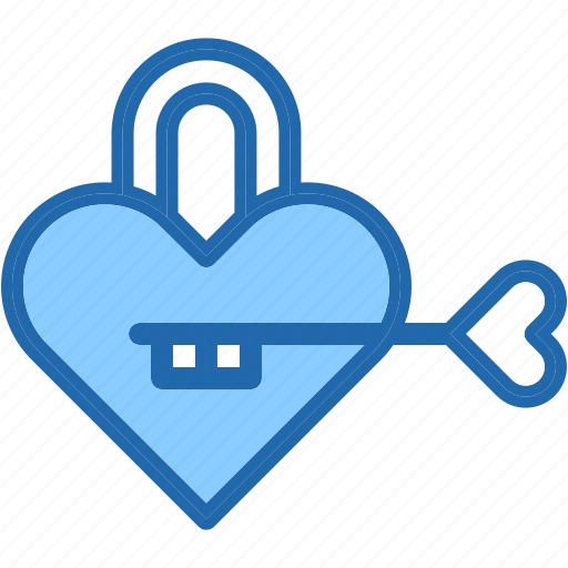 Padlock, love, and, romance, security, key icon - Download on Iconfinder