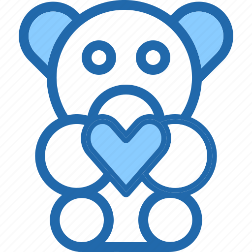 Teddy, bear, love, animals, fluffy, heart icon - Download on Iconfinder