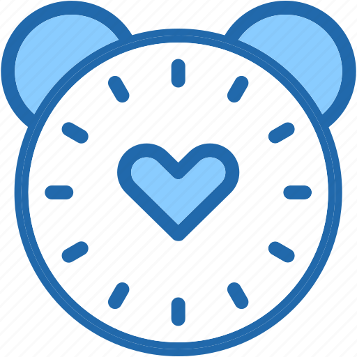 Clock, time, and, dating, love, heart, alarm icon - Download on Iconfinder