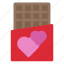 1, chocolate, bar, love, sweet, gift, dessert 