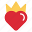 1, crown, love, heart, king, queen 