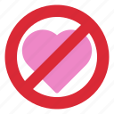no, love, ban, heart, hate, valentines, day