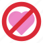 no, love, ban, heart, hate, valentines, day 