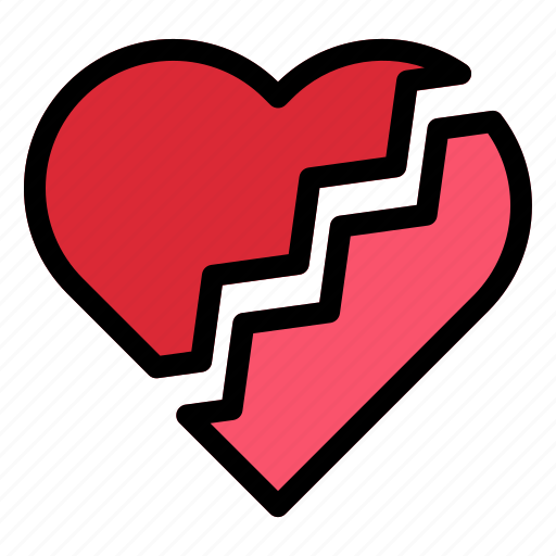 1, broken, heart, love, heartbreak, divorce, breakup icon - Download on Iconfinder