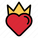 1, crown, love, heart, king, queen