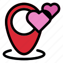 1, dating, location, love, pin, map, placeholder