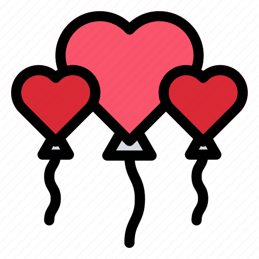 Heart, balloon, love, decoration, party icon - Download on Iconfinder