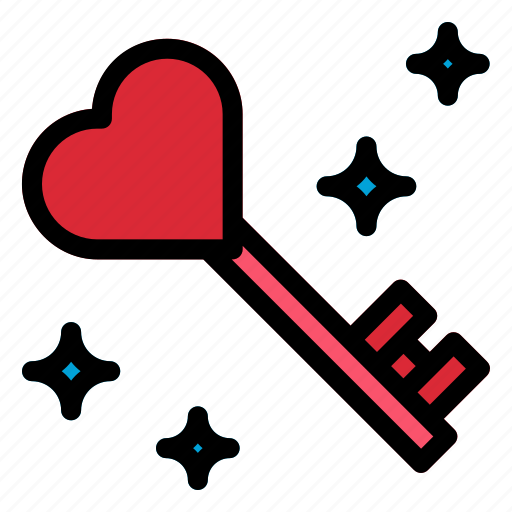 1, key, love, padlock, heart, romance icon - Download on Iconfinder