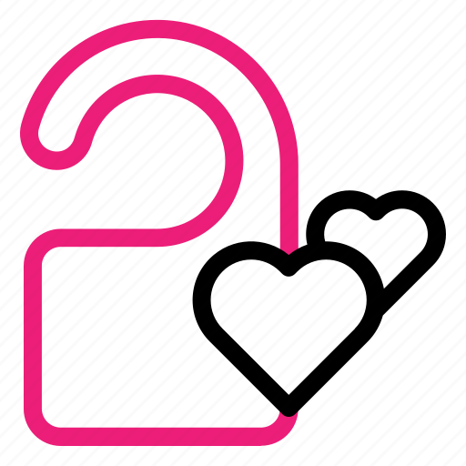 Doorknob, love, hanger, privacy, sign icon - Download on Iconfinder