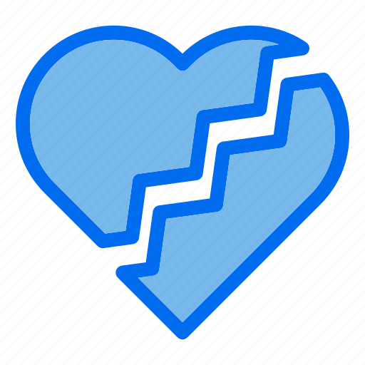 Broken, heart, love, heartbreak, divorce, breakup icon - Download on Iconfinder