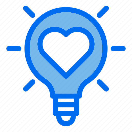 1, love, idea, heart, romantic, bulb icon - Download on Iconfinder