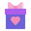 gift box, heart, present, valentine 