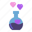 bottle, heart, love, perfume, potion 