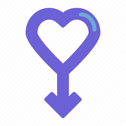 Gender, heart, love, male icon - Download on Iconfinder