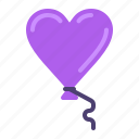 balloon, heart, love