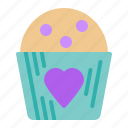 cupcake, dessert, favorite, heart