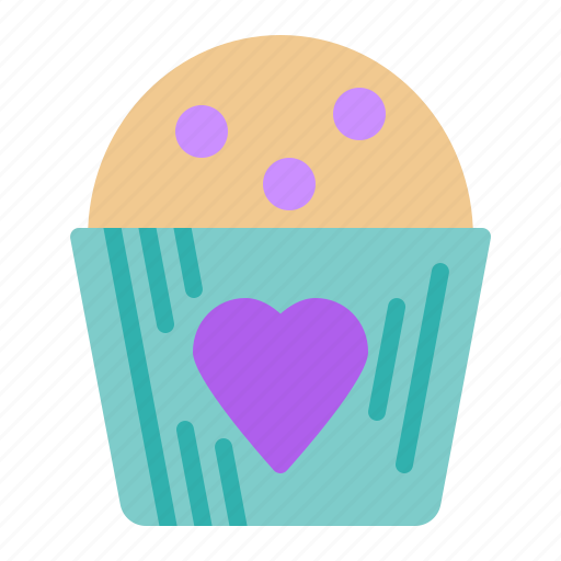 Cupcake, dessert, favorite, heart icon - Download on Iconfinder