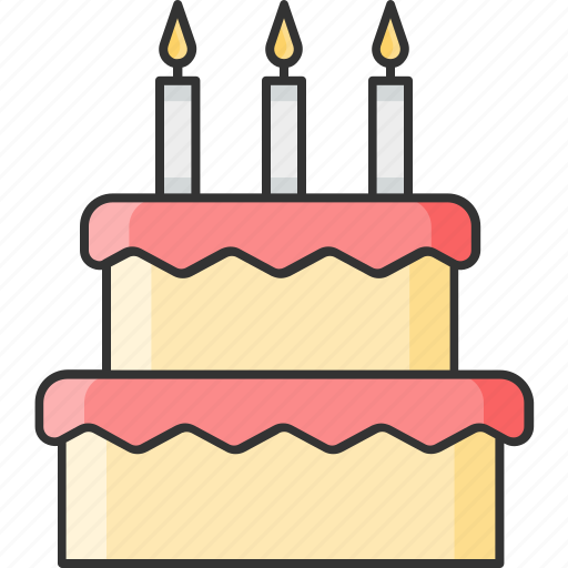 Baked, birthday, cake, candles, celebration, dessert, sweet icon - Download on Iconfinder