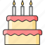 baked, birthday, cake, candles, celebration, dessert, sweet 