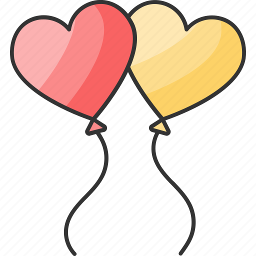 Affection, balloons, celebration, decor, heart, love, party icon - Download on Iconfinder
