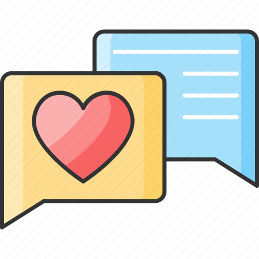 Chat, chat bubbles, chatting, conversation, love, message, romantic icon - Download on Iconfinder