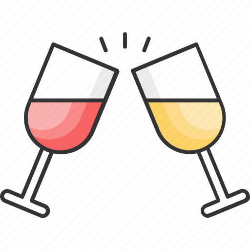 Alcohol, cheers, drink, liquor, love, toasting, wine glass icon - Download on Iconfinder