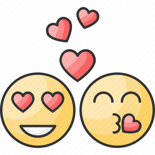 Emoji, emoticon, expression, kiss, love, love eyes, romantic icon - Download on Iconfinder