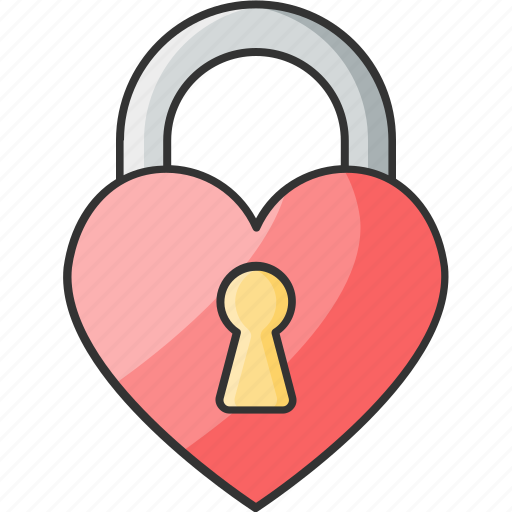 Heart lock, keyhole, lock, love, padlock, safety, secure icon - Download on Iconfinder