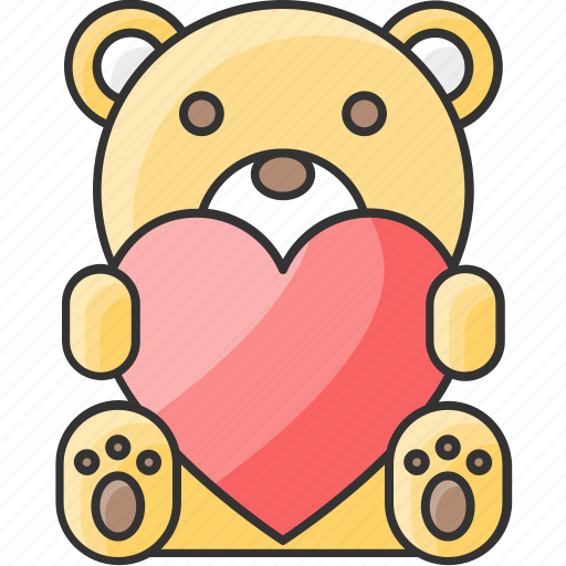 Bear, cubby, heart, panda, stuffed, teddy, toy icon - Download on Iconfinder