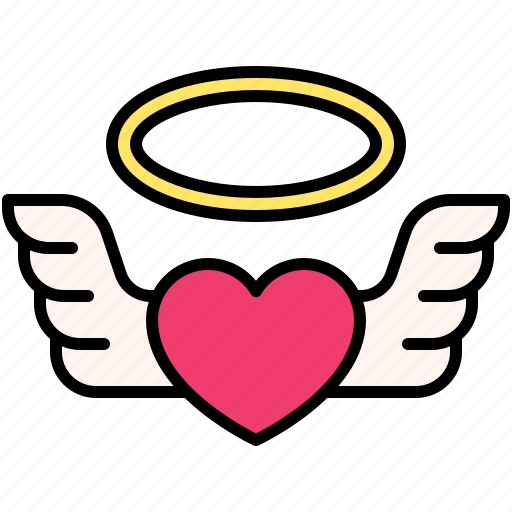 Love, heart, valentine, dating, emotional, angel, halo icon - Download on Iconfinder