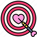 love, heart, valentine, dating, emotional, affection, bonding, darts, target