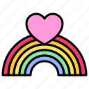 love, heart, valentine, dating, emotional, affection, bonding, rainbow